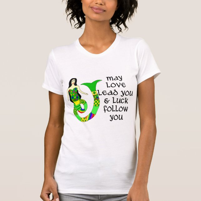 Love & Luck Irish Mermaid T-Shirt (Front)