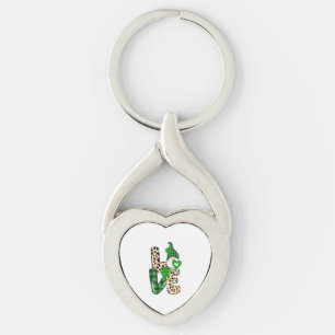 LOVE Lunch Lady Gnome Funny St Patrick's Day Shamr Key Ring