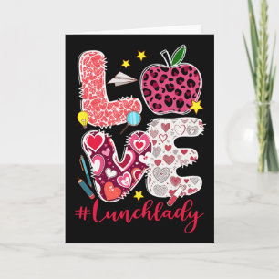 Love Lunch Lady Heart Valentine's Day Cafeteria Wo Card