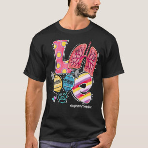 Love Lung Oxygen Respiratory Therapy Life Rt T-Shirt
