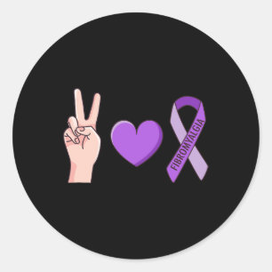 Love Lupus Purple Ribbon Awareness Meme  Classic Round Sticker