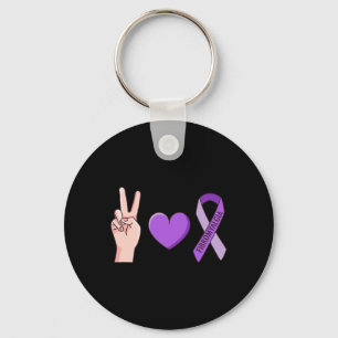Love Lupus Purple Ribbon Awareness Meme  Key Ring