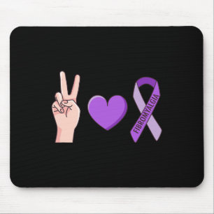 Love Lupus Purple Ribbon Awareness Meme Mouse Pad