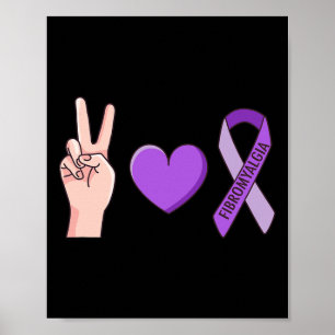 Love Lupus Purple Ribbon Awareness Meme  Poster