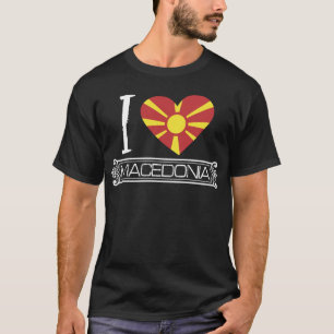 Love Macedonia Flag Country T-Shirt