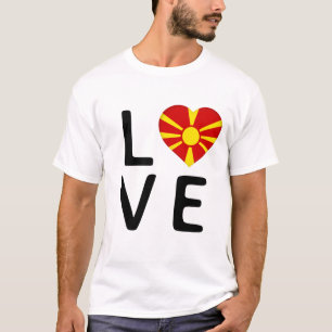Love - Macedonia Flag T-Shirt