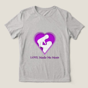 Love Made Me Mom Adoptive Mom Tri-Blend Shirt