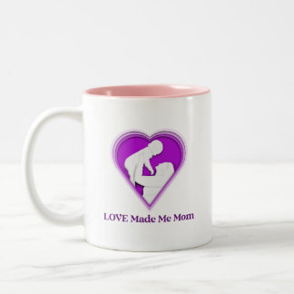 Love Made Me Mum Adoptive Mum Two-Tone Coffee Mug