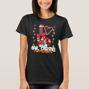 Love Mail Carrier Santa Hat Candy Xmas Pajama T-Shirt