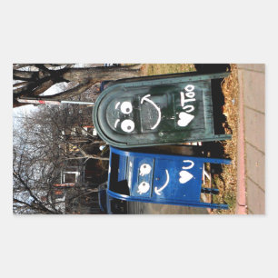 love mailboxes : i heart you rectangular sticker