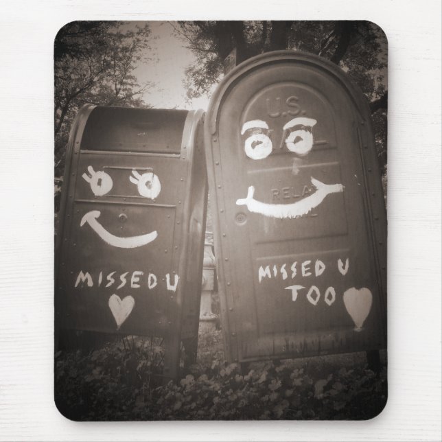 love mailboxes : i missed you mouse pad (Front)