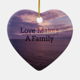 Love Makes a Family Adoption - Foster Care Ceramic Tree Decoration