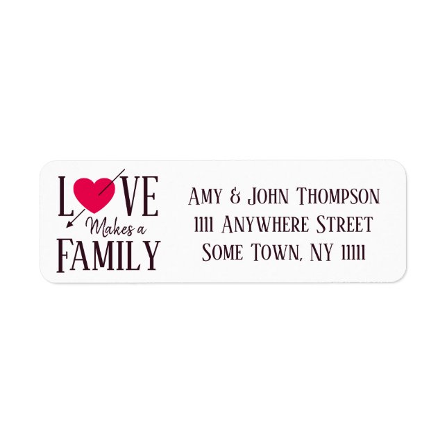 Love Makes a Family - Adoption Party Supplies (Front)