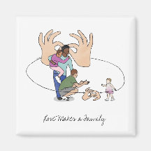 Love Makes a Family ASL Magnet