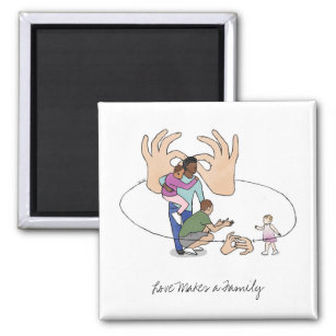 Love Makes a Family ASL Magnet