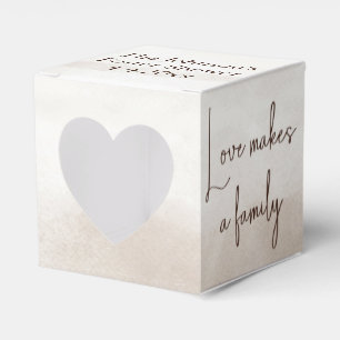 "Love Makes a Family" Boho Adoption Shower Favour Box