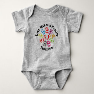 Love Makes a Family - Parenting Adoption Foster Baby Bodysuit