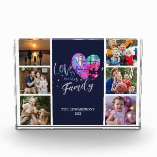Love makes family photo block