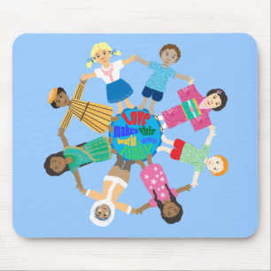 Love makes this world one family mouse pad