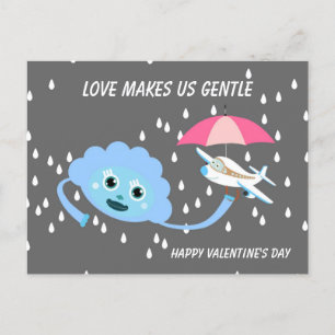 Love makes us gentle Valentine's Holiday Postcard