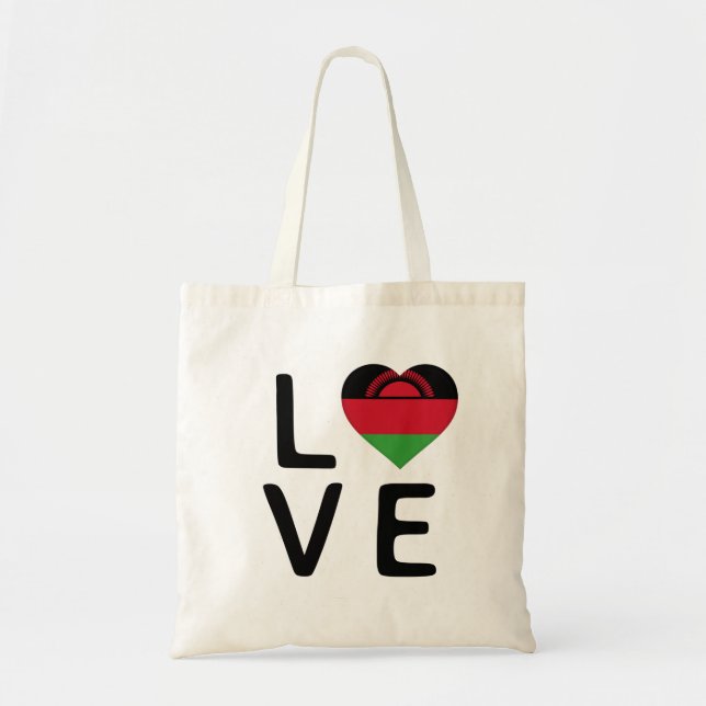 Love - Malawi Flag Tote Bag (Front)