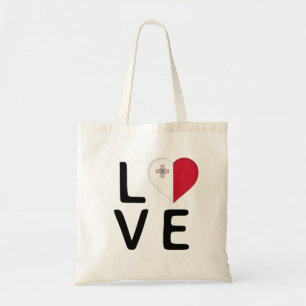 Love - Malta Flag Tote Bag