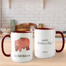 Love Mama Bear Bearing Baby Bear Cubs Personalised