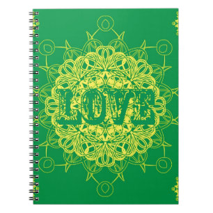 Love Mandala Design Spiral Notebook