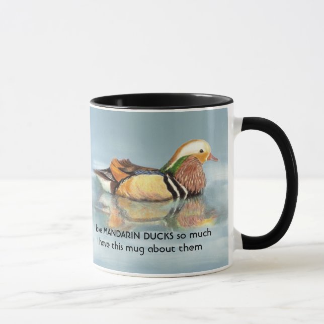 Love MANDARIN DUCKS so so much I Fun Quote  Mug (Right)