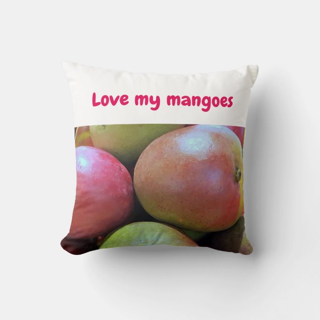 Love mangos Throw Pillow (Front)