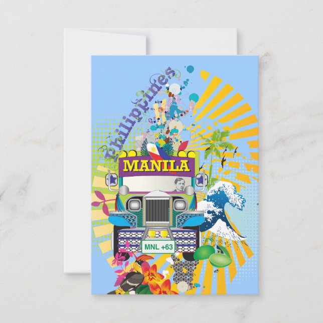 Love Manila, Philippines Invites (Front)
