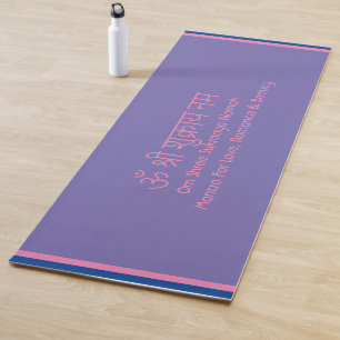 Love Mantra Sanskrit Pink Yoga Matt Yoga Mat