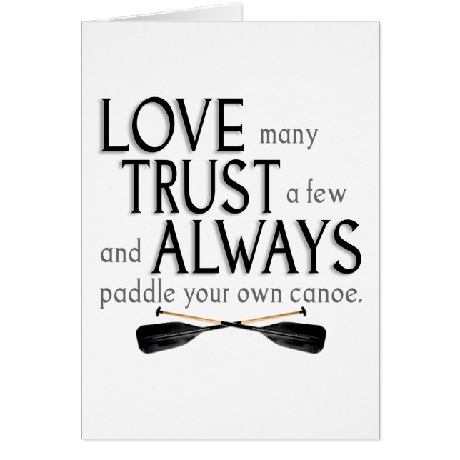 Love Many, Trust a Few (Front)