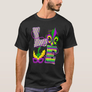 LOVE Mardi Gras Party Fat Tuesday Carnival Festiva T-Shirt
