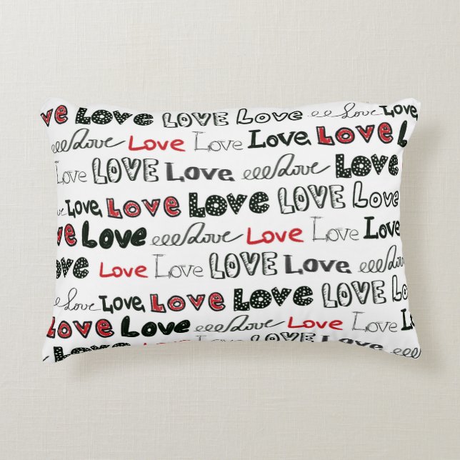 Love Marker Texture Seamless Background Decorative Cushion (Front)