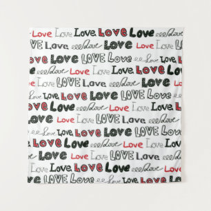 Love Marker Texture Seamless Background Tapestry