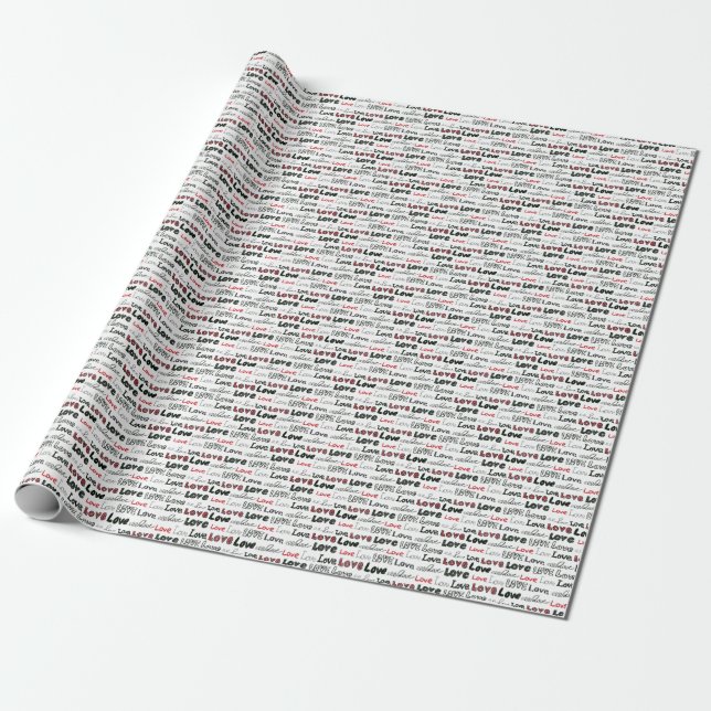 Love Marker Texture Seamless Background Wrapping Paper (Unrolled)