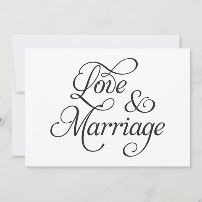 Love & Marriage Wedding Card (Front)