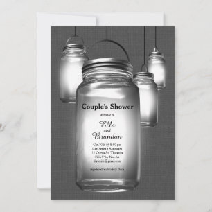 Love Mason Jars Couple's Shower Invitation