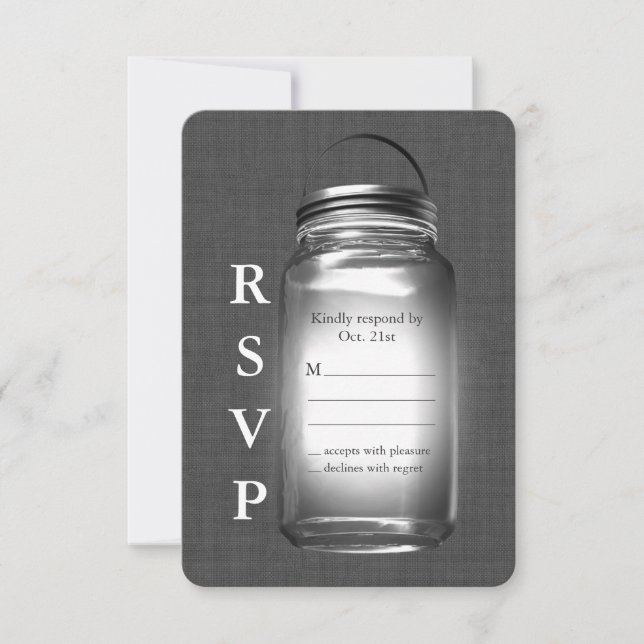 Love Mason Jars RSVP Card (Front)