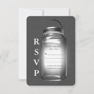 Love Mason Jars RSVP Card
