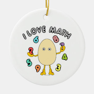 Love Math Ceramic Tree Decoration