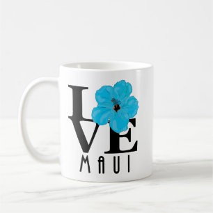 LOVE Maui Blue Hibiscus 11oz Coffee Mug