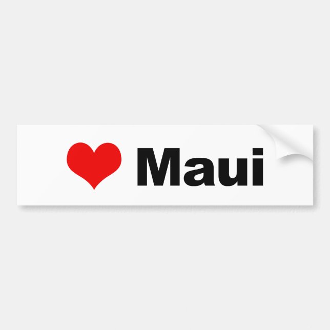 Love Maui Bumper Sticker (Front)
