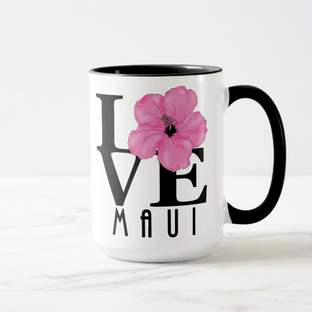LOVE Maui Pink 15oz Mug (Right)