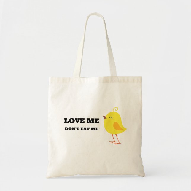 Love me, don't eat me! tote bag (Front)