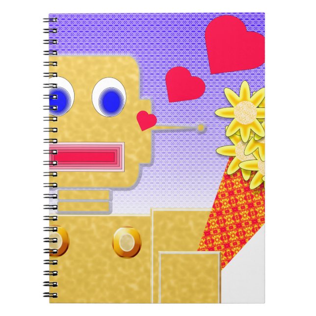 Love Me, I'm a Bot Spiral Notebook (Front)