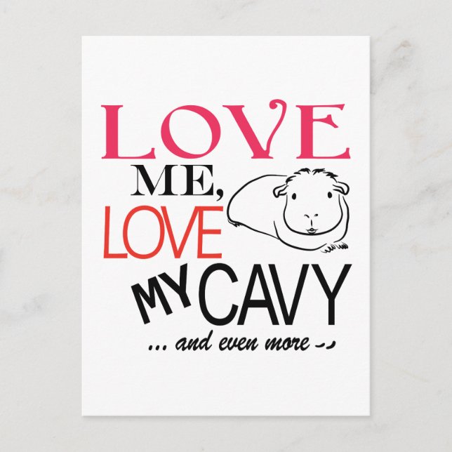 Love me, Love my cavy Postcard (Front)