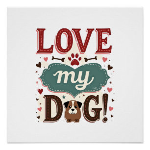 Love Me Love My Dog Vintage Cute Paw Print Dog Lov