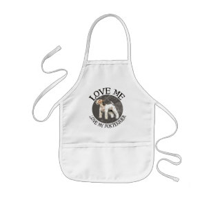 Love me, love my Fox Terrier Kids Apron